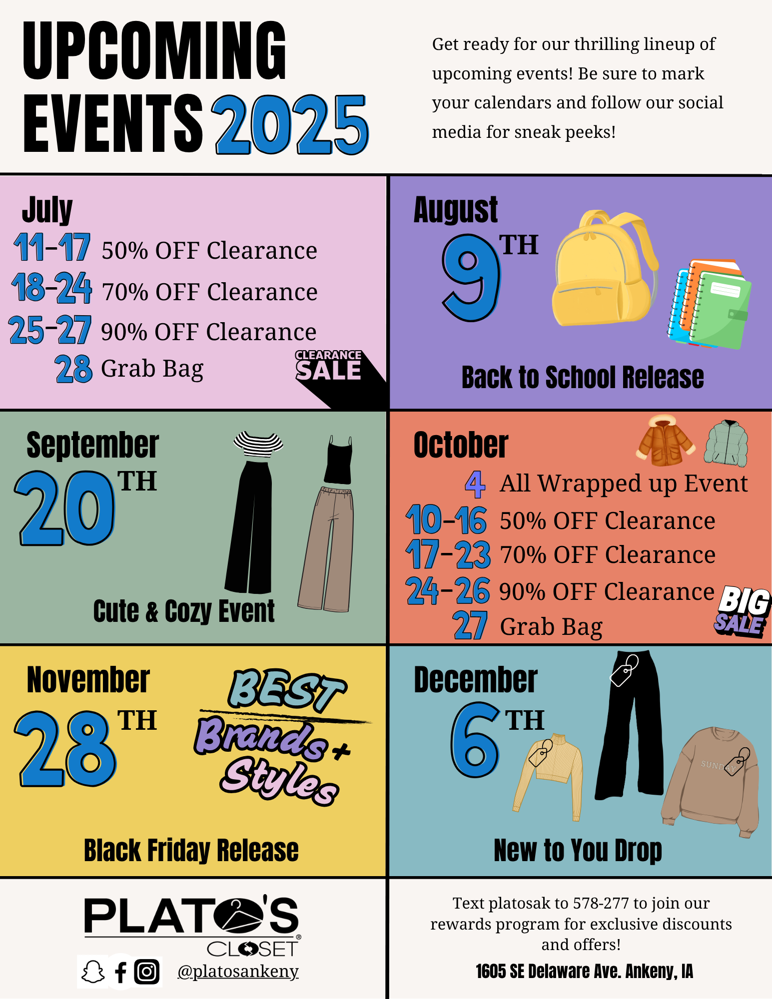 2025 Event Schedule